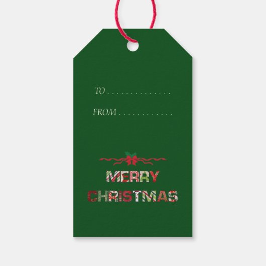 ヴィンテージメリークリスマスホリデー ギフトタグ (裏面)