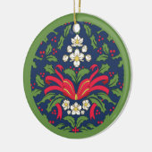 ヴィンテージメリークリスマスホリー離れズ、タイドボウ セラミックオーナメント (左)