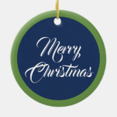 ヴィンテージメリークリスマスホリー離れズ、タイドボウ セラミックオーナメント (裏面)