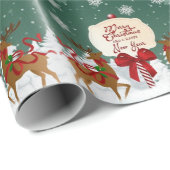 ヴィンテージメリークリスマスラッピング紙 ラッピングペーパー