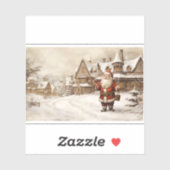 ヴィンテージメリークリスマスレッドサンタ シール (シート)