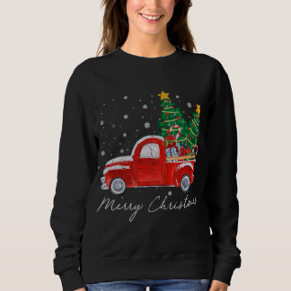ヴィンテージメリークリスマスレッドトラッククリスマスツリーS スウェットシャツ