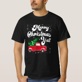 ヴィンテージメリークリスマスレッドトラックファッションド旧 Tシャツ