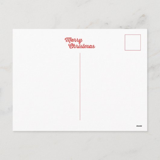 ヴィンテージメリークリスマスレトロサンタクロース シーズンポストカード (裏面)