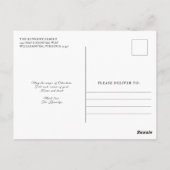 ヴィンテージメリークリスマスレトロサンタクロース ポストカード (裏面)