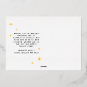 ヴィンテージメリークリスマスレトロタイポグラフィ |赤 箔シーズンカード (裏面)