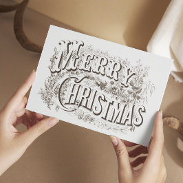 ヴィンテージメリークリスマスレトロ シーズンカード