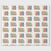 ヴィンテージメリークリスマス企業のビジネスロゴ ラッピングペーパー (フラット)