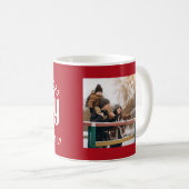 ヴィンテージメリークリスマス独身の写真 コーヒーマグカップ (正面右)