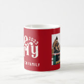 ヴィンテージメリークリスマス独身の写真 コーヒーマグカップ (中央)