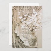 ヴィンテージメリークリスマス花瓶1865-1899 シーズンカード (正面/裏面)