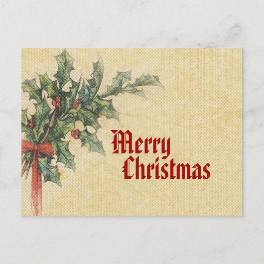 ヴィンテージメリークリスマス葉書 シーズンポストカード (正面)