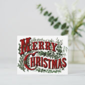 ヴィンテージメリークリスマス葉書 シーズンポストカード (スタンド正面)