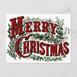 ヴィンテージメリークリスマス葉書 シーズンポストカード