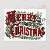 ヴィンテージメリークリスマス葉書 シーズンポストカード (正面)