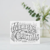 ヴィンテージメリークリスマス1876イラストレーション シーズンポストカード (スタンド正面)