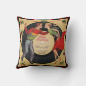 ヴィンテージメリークリスマス45レコード枕 クッション (裏面)