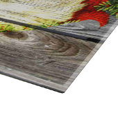 ヴィンテージメリークリスマス&サンタ素朴オンオールドウッド カッティングボード (角)