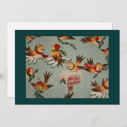 ヴィンテージメリークリスマス シーズンカード (正面/裏面)