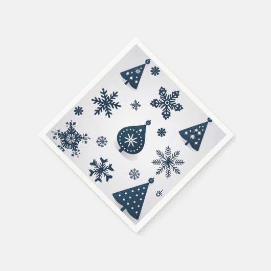 ヴィンテージメリークリスマス スタンダードカクテルナプキン (角)