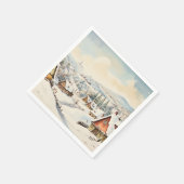 ヴィンテージメリークリスマス スタンダードカクテルナプキン (角)