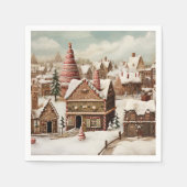 ヴィンテージメリークリスマス スタンダードカクテルナプキン (正面)