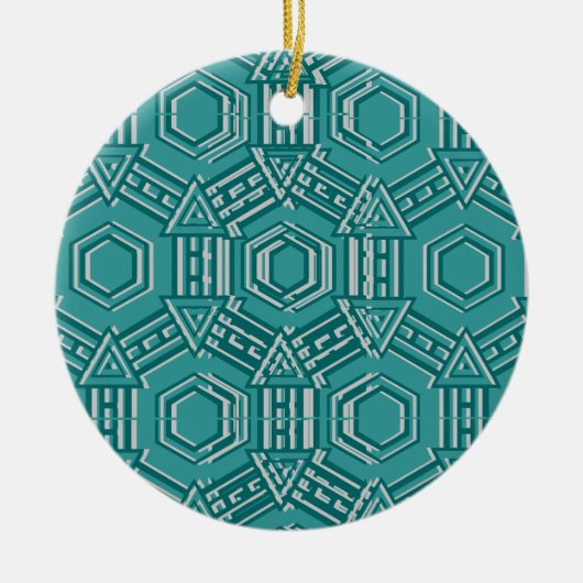 ヴィンテージメリークリスマス セラミックオーナメント (正面)