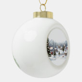 ヴィンテージメリークリスマス セラミックボールオーナメント (左)