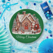 ヴィンテージメリークリスマス ペーパープレート (パーティー)