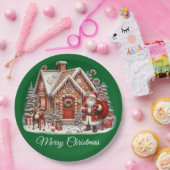 ヴィンテージメリークリスマス ペーパープレート (パーティー)