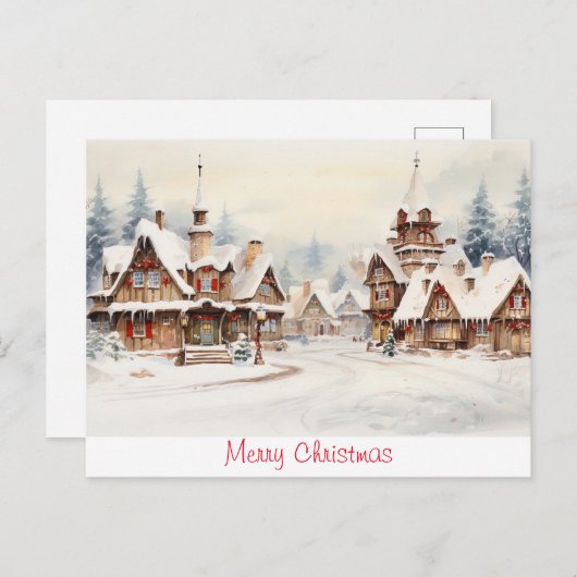 ヴィンテージメリークリスマス ポストカード (正面/裏面)