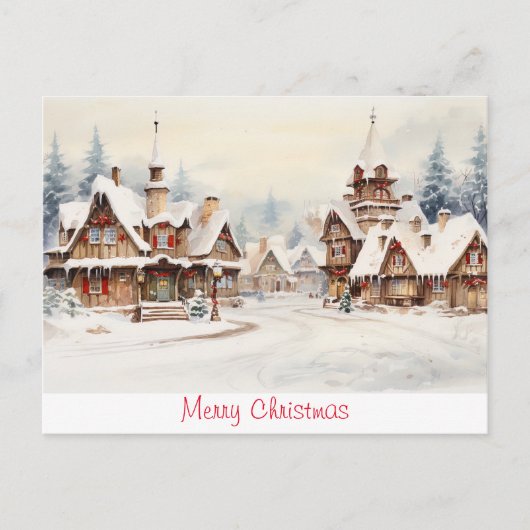ヴィンテージメリークリスマス ポストカード (正面)