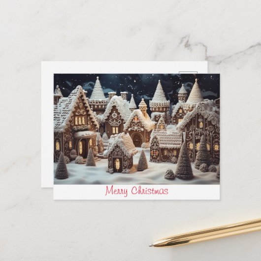 ヴィンテージメリークリスマス ポストカード (正面/裏面インサイチュ)
