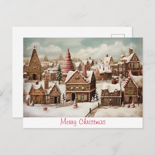 ヴィンテージメリークリスマス ポストカード (正面/裏面)