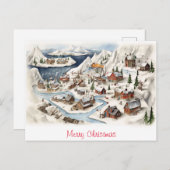 ヴィンテージメリークリスマス ポストカード (正面/裏面)