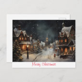 ヴィンテージメリークリスマス ポストカード (正面/裏面)