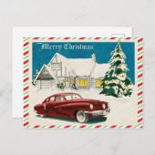 ヴィンテージメリークリスマス ポストカード (正面/裏面)