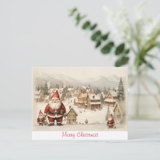 ヴィンテージメリークリスマス ポストカード (スタンド正面)