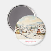 ヴィンテージメリークリスマス マグネット (正面/裏面)