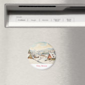 ヴィンテージメリークリスマス マグネット (インサイチュ (食洗機))