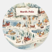 ヴィンテージメリークリスマス ラウンドシール (正面)