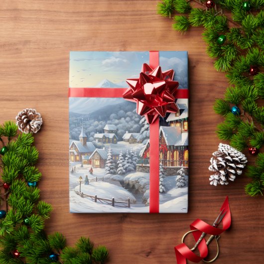 ヴィンテージメリークリスマス ラッピングペーパー (クリスマスギフト)