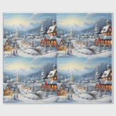 ヴィンテージメリークリスマス ラッピングペーパー (フラット)