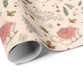 ヴィンテージメリークリスマス ラッピングペーパー (ロールコーナー)