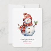 ヴィンテージメリークリスマス&雪だるま シーズンカード (正面)