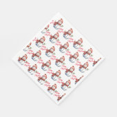 ヴィンテージメリークリスマス&雪だるま スタンダードランチョンナプキン (角)