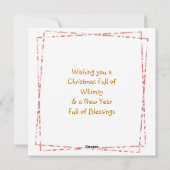 ヴィンテージメリーゴーラウンドのクリお洒落スマス シーズンカード (裏面)