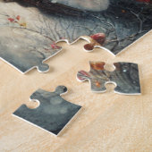 ヴィンテージメリーゴーラウンドのクリお洒落スマス ジグソーパズル (側面)