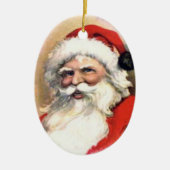 ヴィンテージメリーサンパーソナライズされたタ・クリスマス セラミックオーナメント (正面)