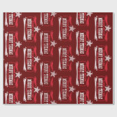 ヴィンテージメリーテキサス州クリスマスラッピング紙 ラッピングペーパー (フラット)